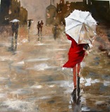 Femme au parapluie