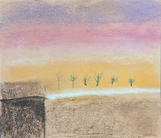  Coucher de soleil(pastel sec)