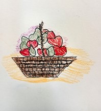 Panier(craie aquarelle)