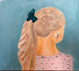  Jeune fille aux tresses(acrylique)