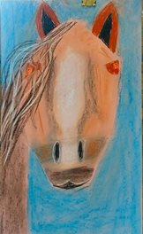  Tête cheval(pastel sec)